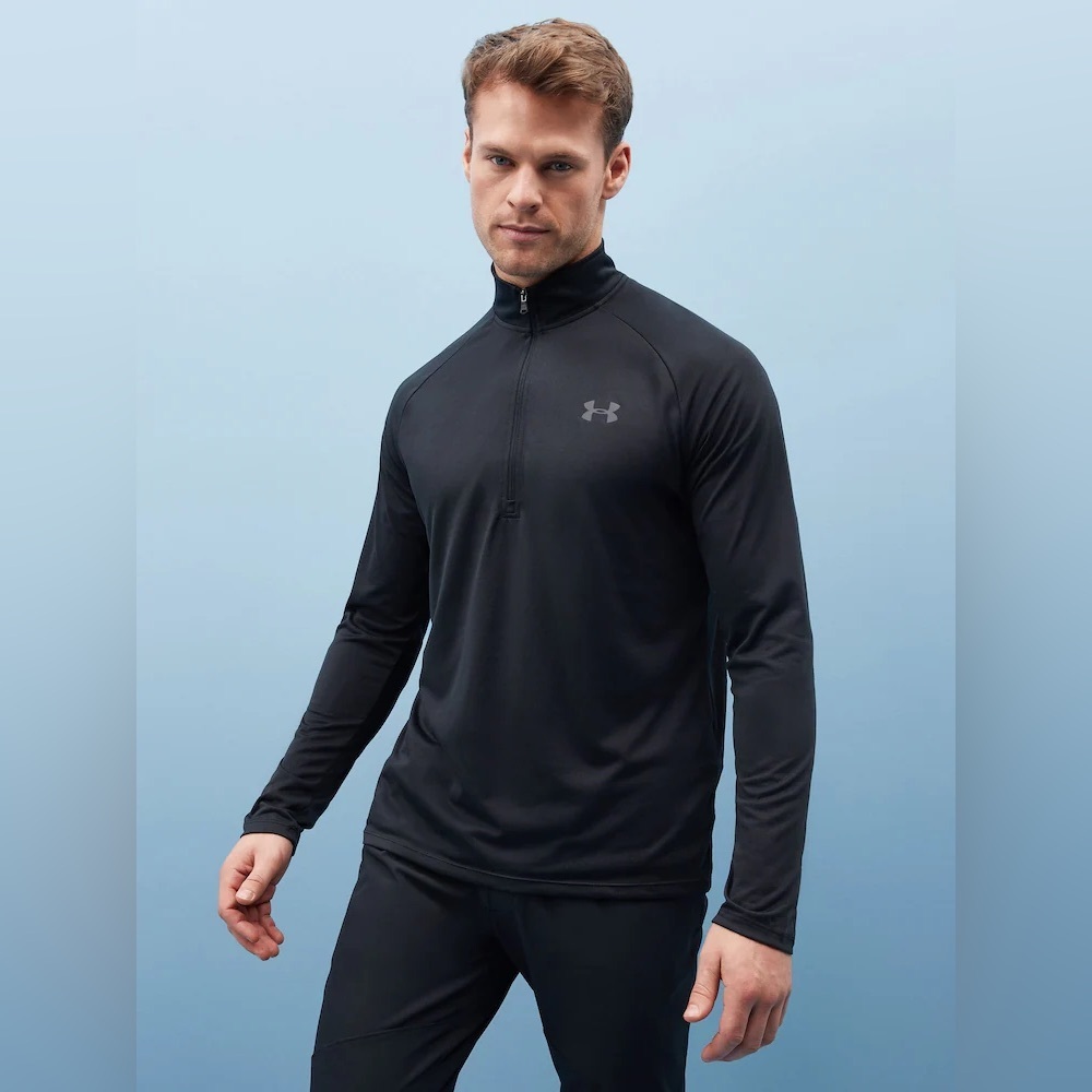 UNDER ARMOUR - Black QuarterZip Long Sleeve - Men’s 2XL